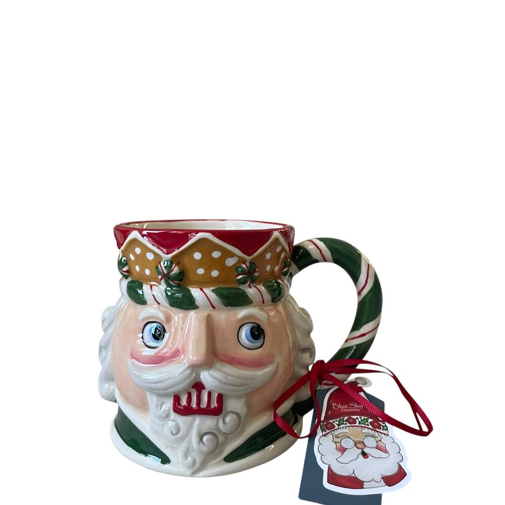 Blue Sky NUTCRACKER Christmas 16 oz MUG Heather Goldminc Clayworks New NWT - Picture 13 of 15